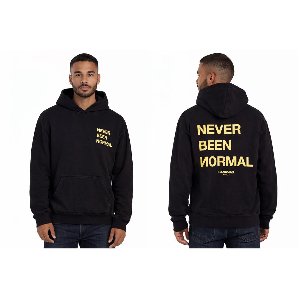 Bananas Monkey Never Been Normal Hoodie Black Graphic Pullover Men’s M